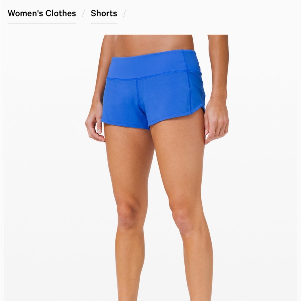 ISO LULULEMON SPEED UP SHORTS WILD BLUEBELL